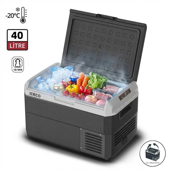 ICECO MCD40D 12/24Volt 40 Litre Kompresörlü Outdoor Oto Buzdolabı ürün görseli 1