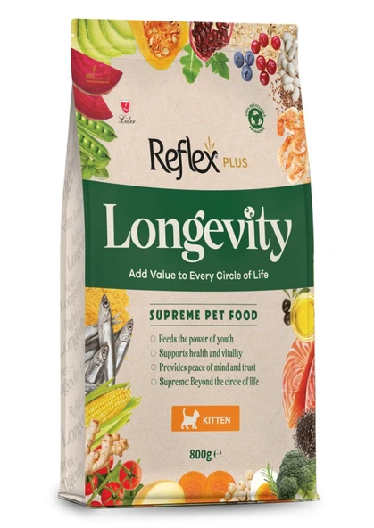 Reflex Plus Longevity Kitten Balıklı Hipoalerjenik Yavru Kedi Maması 800 Gr ürün görseli 1