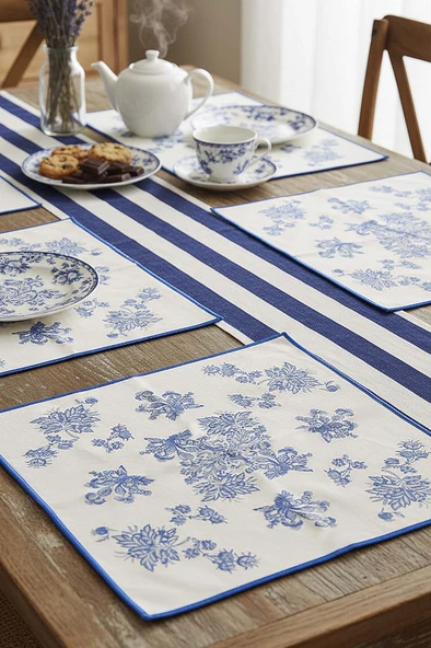 Elysian Blue 6'lı Sunum Peçetesi 40x40cm ürün görseli 1