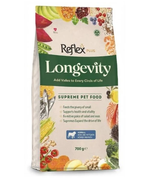 Reflex Plus Longevity Küçük Irk Yetişkin Köpek Maması 700 G ürün görseli 1