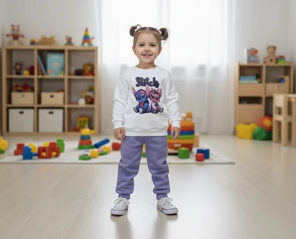 Stitich Detaylı Cocuk Eşofman Takımı ürün görseli 1