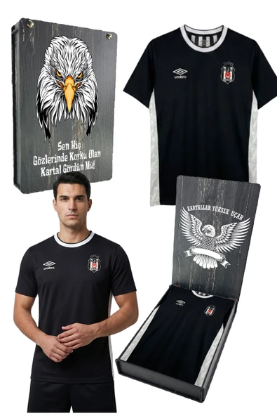 BEŞİKTAŞ ORJİNAL LİSANSLI SİYAH FORMASI UV KUTU HEDİYELİ ürün görseli 1