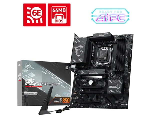 MSI B850 GAMING PRO WIFI6E DDR5 AM5 ANAKART ürün görseli 1