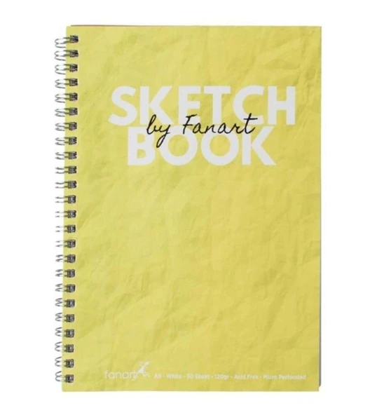 Fanart Academy Sketch Journal 110 GR 60 YP A5 Sarı 8661 ürün görseli 1