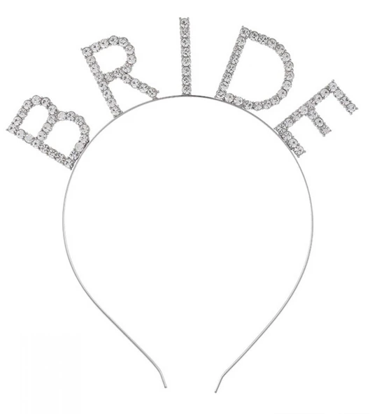 Bekarlığa Veda Mega Boy Kristal Taşlı Gümüş Bride Taç Gelin Tacı 20X21 cm ürün görseli 1