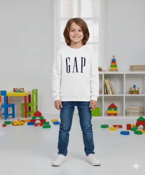 Gap Detaylı Ekru Cocuk Sweat ürün görseli 1