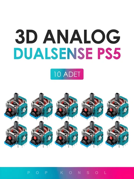 10 Adet PS5 3D Analog Joystick Motor Playstation 5 Dualsense Kol Tamir Yedek Parça ürün görseli 1