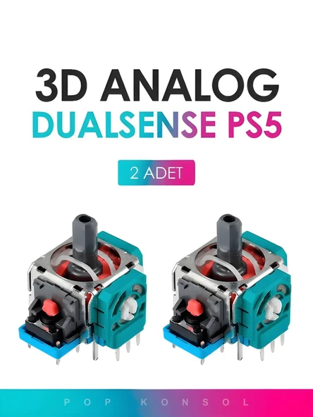 2 Adet PS5 3D Analog Joystick Motor Playstation 5 Dualsense Kol Tamir Yedek Parça ürün görseli 1