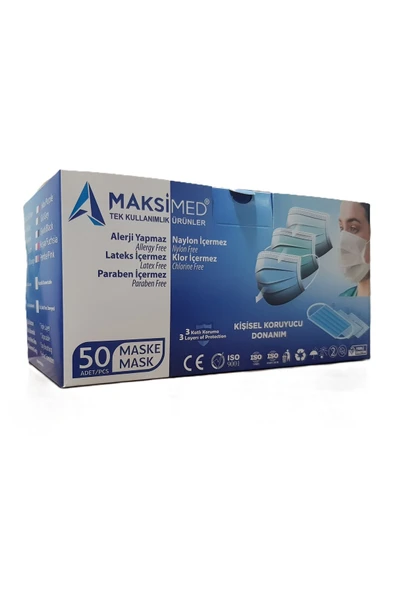 Lastikli Cerrahi Maske - Resim 2