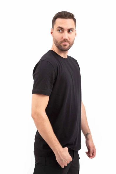 Outdoor T-shirt Günlük Pamuklu Basic Erkek BASETI03 - Resim 8