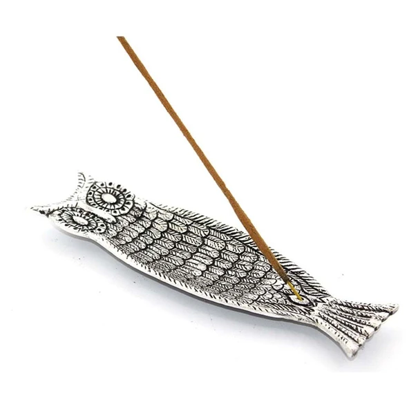 Metal Kayık Baykuş Tasarımı Tütsülük ürün görseli 1
