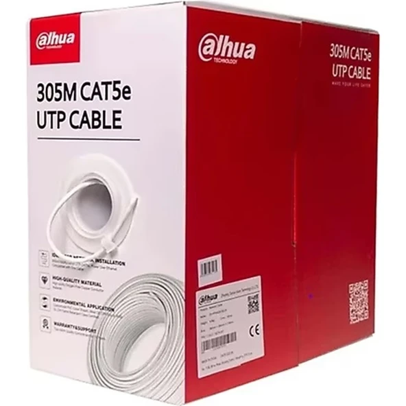 DAHUA PFM922I-6UN-C 305 METRE U/UTP 23AWG CCA GRİ RENK CAT6 KABLO ürün görseli 1