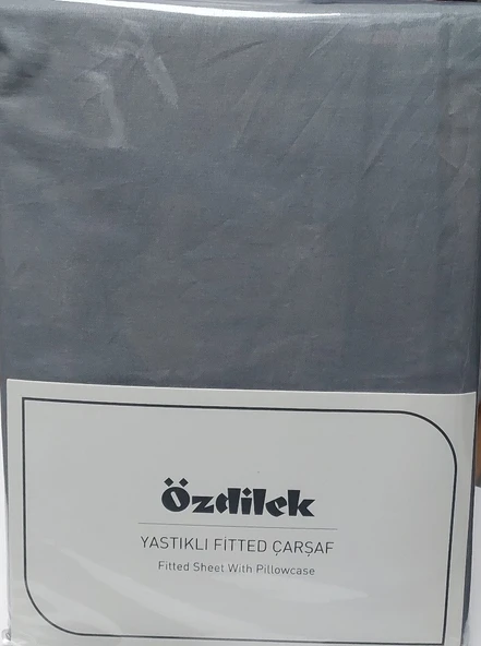 Özdilek Colourist Fitted Lastikli Tek Kişilik Çarşaf Seti (100x200)-Kül Gri ürün görseli 1
