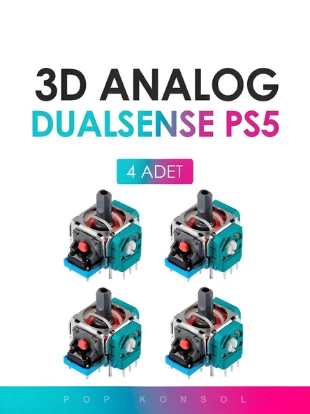 4 Adet PS5 3D Analog Joystick Motor Playstation 5 Dualsense Kol Tamir Yedek Parça ürün görseli 1