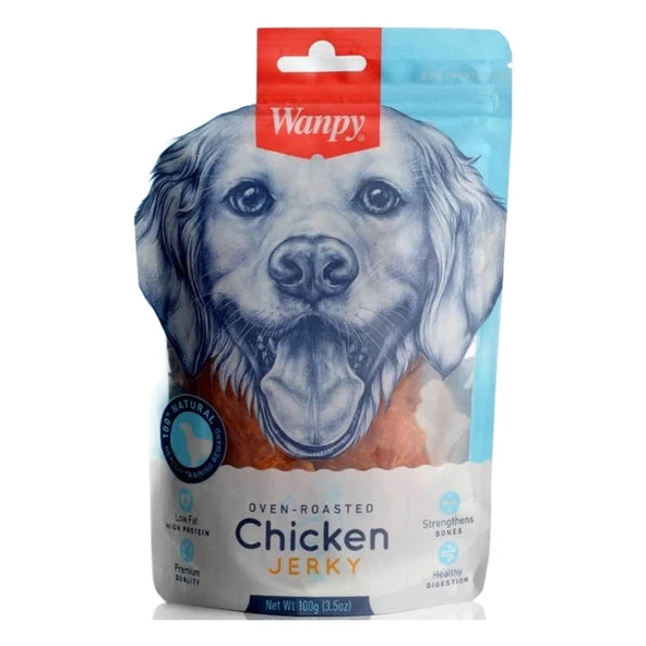 Wanpy Kavrulmuş Tavuk Parçaları Köpek Ödülü 100gr ürün görseli 1