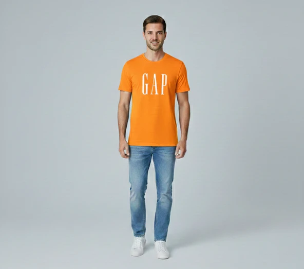 Turuncu GAP Detaylı Yetişkin T-shirt ürün görseli 1