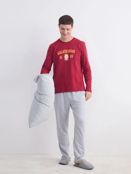 LC WAIKIKI Kırmızı Galatasaray Baskılı Erkek Pijama Takımı ürün görseli 1