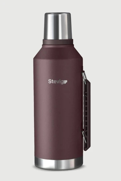 Stevig 1 Camper Klasik Kulplu Sızdırmaz Çelik Termos 2.2 LT Dark Plum ST-262 ürün görseli 1