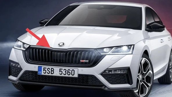 Skoda Octavia 2021 Sonrası Panjur Çerçevesi Siyah ürün görseli 1
