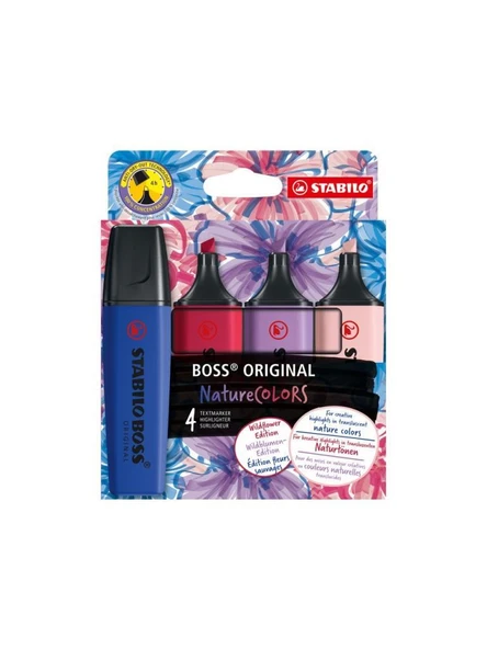 Stabilo Boss Nature Colors Wildflower Edition 4'lü Fosforlu Kalem Seti ürün görseli 1