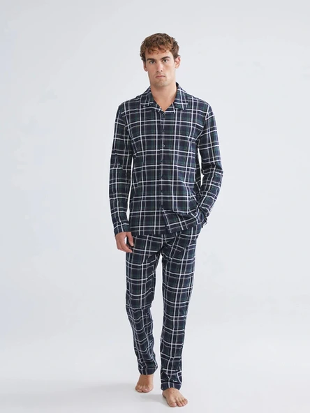 LC WAIKIKI Lacivert Standart Kalıp Erkek Pijama Takımı ürün görseli 1