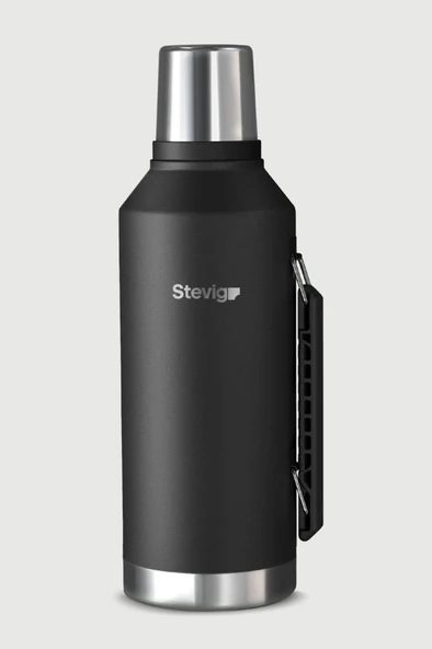 Stevig 1 Camper Klasik Kulplu Sızdırmaz Çelik Termos 2.2 LT Black ST-261 ürün görseli 1