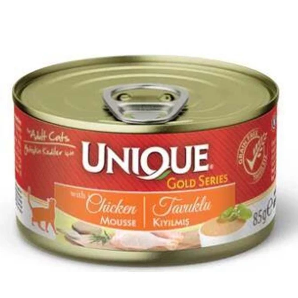 Unique Gold Series Tavuklu Konserve Yaş Kedi Maması 85 Gr ürün görseli 1