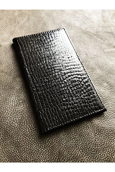 Hesap Sümeni Adisyon Kabı Hakiki Deri Siyah 12 X 20 Cm ürün görseli 1
