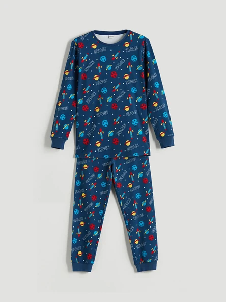 LCW DREAM Lacivert Baskılı Erkek Çocuk Pijama Takımı ürün görseli 1