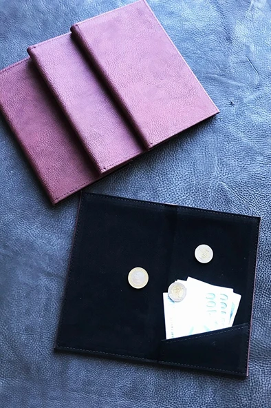 Hesap Sümeni Adisyon Kabı Bordo Vegan Deri 12 X 20 Cm. ürün görseli 1