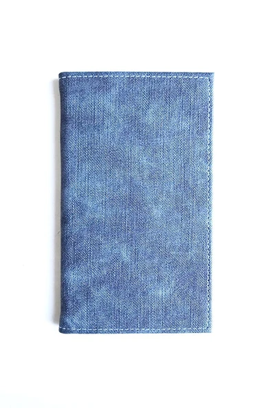Hesap Sümeni Adisyon Kabı Kot Desen Mavi Vegan Deri 12 X 20 Cm. ürün görseli 1