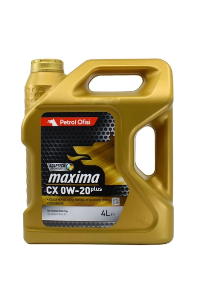 Maxima CX 0W-20 Tam Sentetik Motor Yağı 4 Litre Fully Synthetıc Motor Oil ürün görseli 1