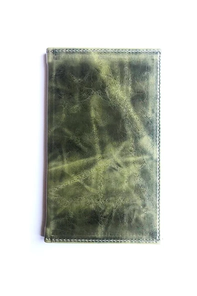 Hesap Sümeni Adisyon Kabı Vegan Deri Suni Deri 12 X 20 Cm. Pull - Up Yeşil ürün görseli 1