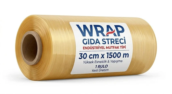 ŞeyliŞeyler - Wrap Gıda Streç Film 30 cm x 1500 m - Endüstriyel Mutfak Tipi 1 Rulo ürün görseli 1