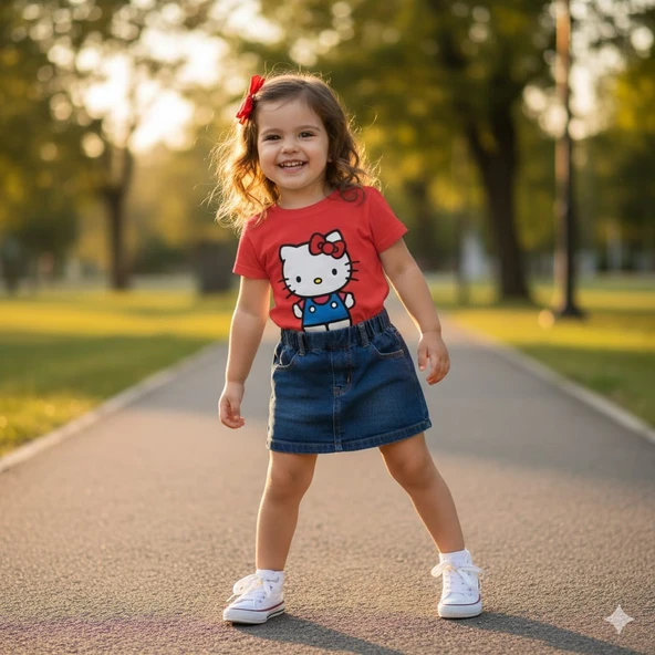 Kırmızı Hello Kitty T-Shirt ürün görseli 1