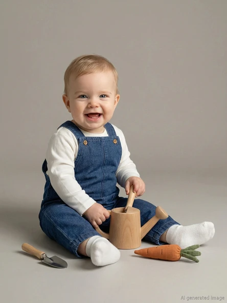 LCW baby İndigo Erkek Bebek Salopet ve Tişört ürün görseli 1