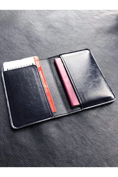 Voyager Pasaport Kılıfı Minimalist Vegan Suni Deri Pasaportluk Patlıcan Moru ürün görseli 1