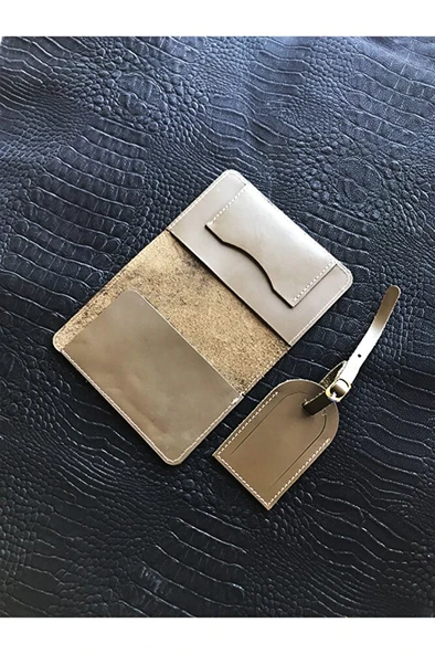 Voyager Pasaport Kılıfı Minimalist Hakiki Deri Pasaportluk ürün görseli 1