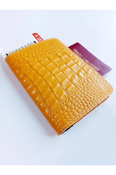 Hakiki Deri Pasaport Kılıfı Pasaportluk - Resim 2