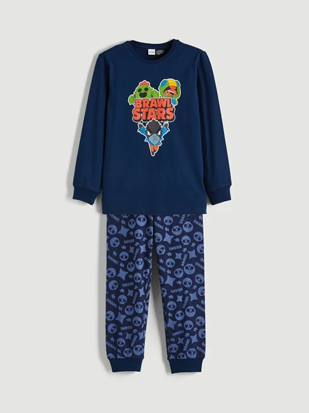 LCW Kids Lacivert Brawl Stars Baskılı Erkek Çocuk Pijama Takım ürün görseli 1