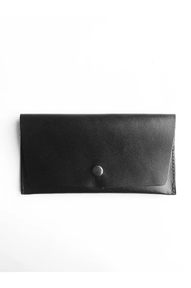 Hesap Sümeni Adisyon Kabı Hakiki Deri Siyah 18 X 9 Cm. ürün görseli 1