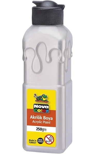 Titanyum Beyazı Akrilik Boya 250 gr 1 Adet Su Bazlı Akrilik Boyası Hobi Sanatsal Boy Tuval Ahşap Metal ürün görseli 1