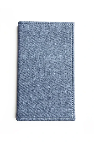 Hesap Sümeni Adisyon Kabı Kot Desen Mavi Vegan Deri 12 X 20 Cm. ürün görseli 1