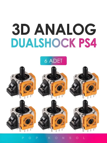 6 Adet PS4 3D Analog Joystick Motor Playstation 4 Dualshock Kol Tamir Yedek Parça ürün görseli 1