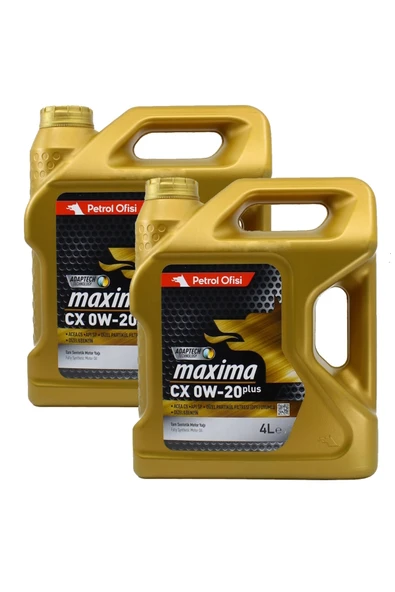 Maxima CX 0W-20 Tam Sentetik Motor Yağı 2 X 4 Litre Fully Synthetıc Motor Oil ürün görseli 1
