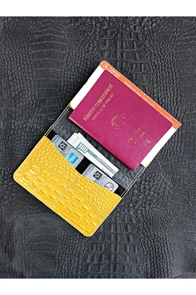 Hakiki Deri Pasaport Kılıfı Pasaportluk - Resim 4