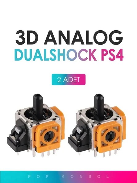 2 Adet PS4 3D Analog Joystick Motor Playstation 4 Dualshock Kol Tamir Yedek Parça ürün görseli 1