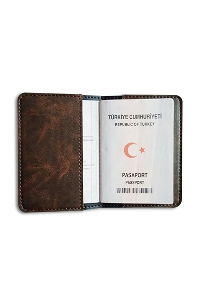 Pasaport Kılıfı Vegan Deri Pasaportluk - Resim 11