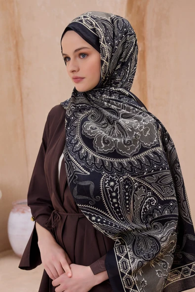 Fresh Çiçek Desen Vintage Şal 3 - Resim 5