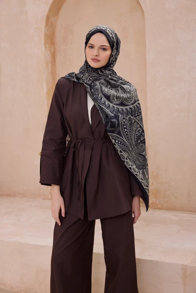 Fresh Çiçek Desen Vintage Şal 3 - Resim 6